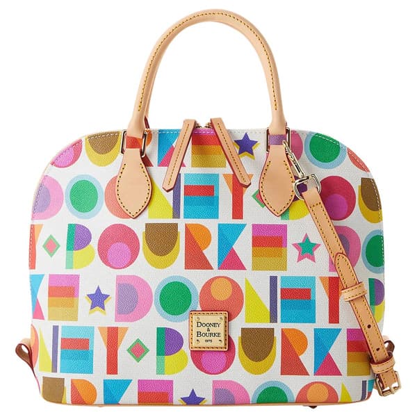 Dooney & Bourke Art Deco Zip Satchel - image 