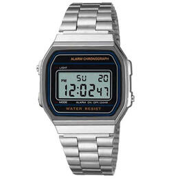 Mens Silver-Tone Digital Watch - 50517S-07-G28