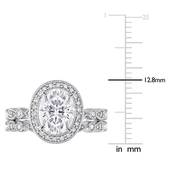 Gemstone Classics™ 10kt. White Gold 2 3/5ctw. Moissanite Set