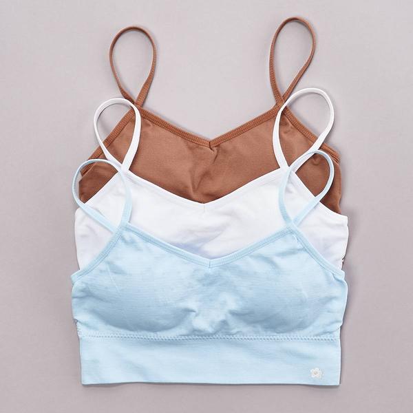 Girls Limited Too(tm) 3pk. Seamless Floral/Solid Bralettes - image 