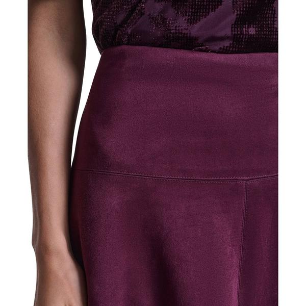 Petite Calvin Klein Solid Pull On Suede Skirt