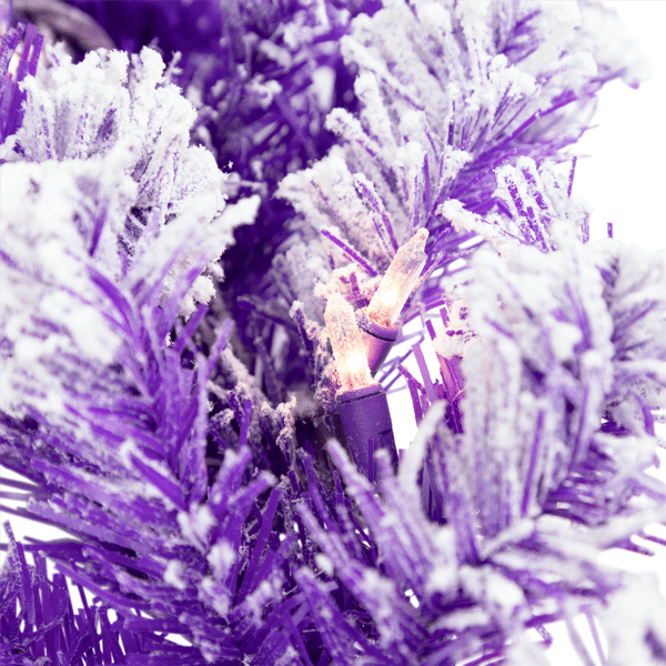 Northlight 9ft. Pre-Lit Purple Flocked Pine Christmas Garland