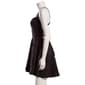 Juniors Emerald Sundae Embroidery Crepe Lace-Up Back A-Line Dress - image 3