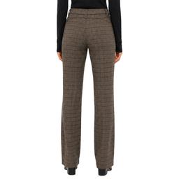 Womens Zac & Rachel Plaid Pull On Straight Leg Pants
