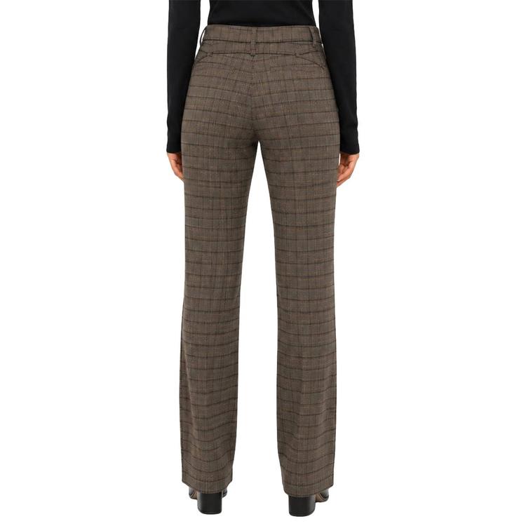Womens Zac & Rachel Plaid Pull On Straight Leg Pants