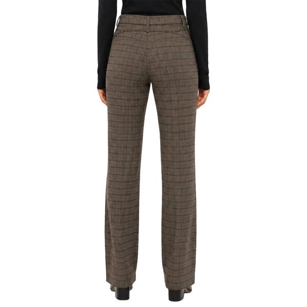 Womens Zac & Rachel Plaid Pull On Straight Leg Pants