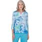Womens Alfred Dunner Summer Breeze Watercolor Floral Texture Top - image 1