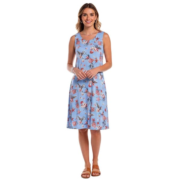Petite Architect(R) Sleeveless Coastal Seashell Shift Dress