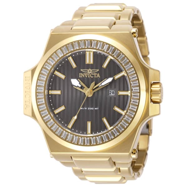 Mens Invicta Akula Gunmetal Striped Dial Quartz Watch - 49137 - image 