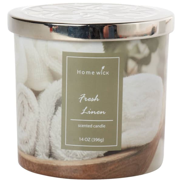 Home Wick 14oz. 3-Wick Fresh Linen Candle - image 