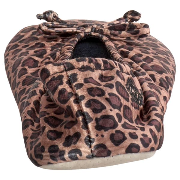 Womens Isotoner Satin Ballerina Slippers - Cheetah