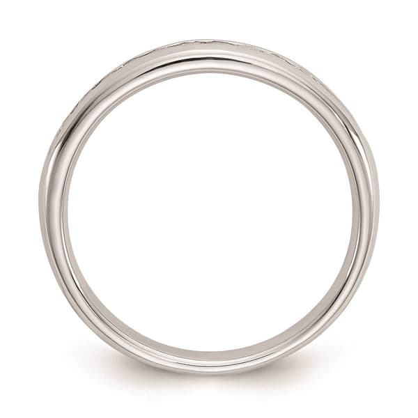 Pure Fire 14kt. White Gold Lab Grown 11-Stone Channel Band