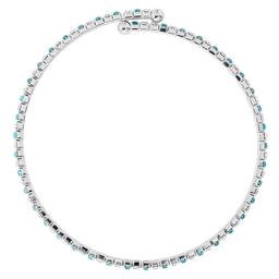 Athra Light Aqua & Aurora Borealis Crystal Coil Bracelet