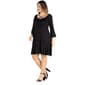 Plus Size 24/7 Comfort Apparel Criss-Cross Cold Shoulder Dress - image 3