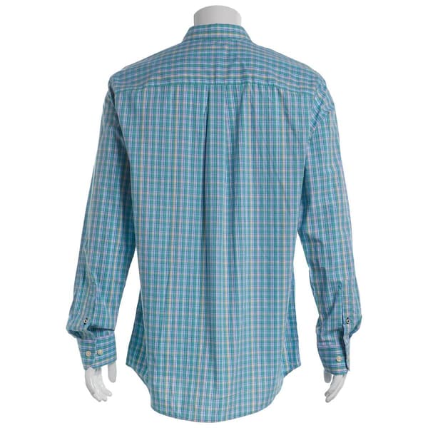 Mens Big & Tall IZOD® Plaid Button Down Shirt - Wasabi