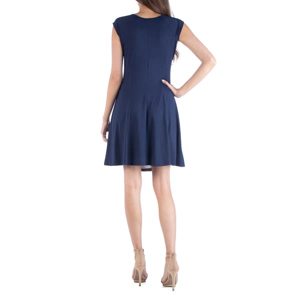 Womens 24/7 Comfort Apparel Patchwork A-Line Dress