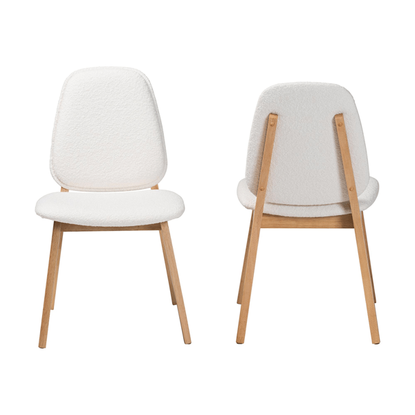 Baxton Studio Hudson Boucle Upholstered Dining Chair - Set of 2