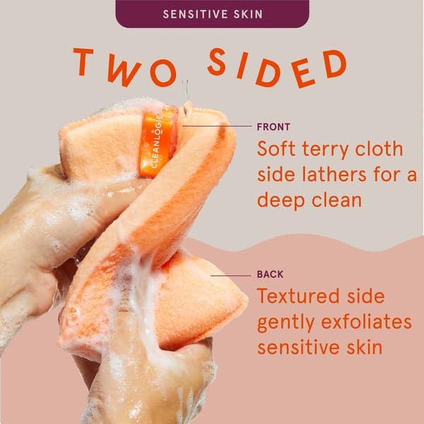 Cleanlogic 2-in1 Body Exfoliators Sensitive Skin Body Scubber