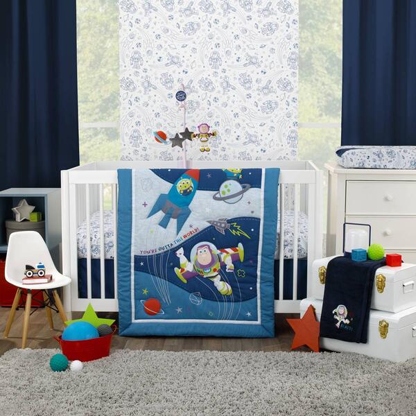 Disney 3pc. Toy Story Outta This World Crib Bedding Set - image 