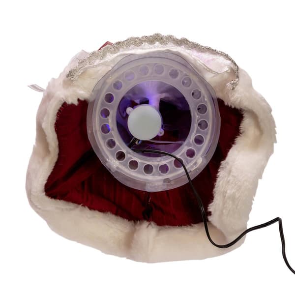 Kurt S. Adler 12in. Burgundy Angel Tree Topper with LED Lights