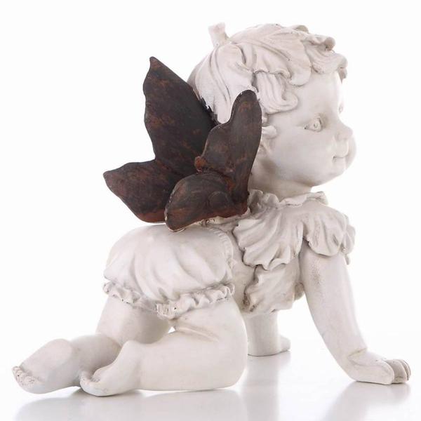 Hi-Line Gift Baby Fairy Crawling Garden Statue