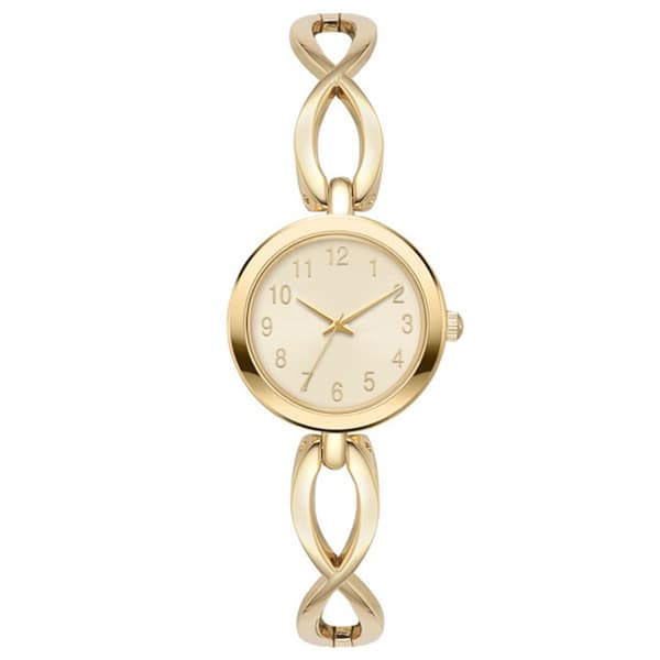 Womens Gold-Tone Light Champagne Dial Watch - 14998G-07-A27 - image 