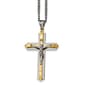 Mens Gentlemens Classics(tm) Yellow IP-Plated Crucifix Necklace - image 1