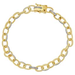 Accents by Gianni Argento Diamond Accent Round Link Bracelet