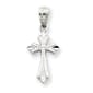 Gold Classics(tm) 14kt. White Gold Budded Cross Charm - image 1