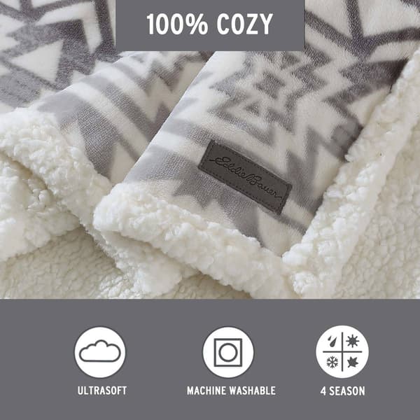 Eddie Bauer Clyde Hill Stripe Plush-Fleece Throw