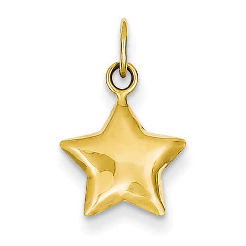 Gold Classics&#40;tm&#41; 14kt. Yellow Gold 3D Puffed Star Charm - image 