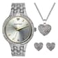 Ellen Tracy Silver Crystal Watch Pendant. & Earrings Set - image 1