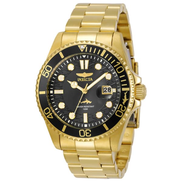 Mens Invicta Pro Diver Gold/Black Dial Quartz Watch - 30026 - image 