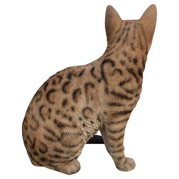 Hi-Line Gift Petite Brown Sitting Bengal Garden Statue