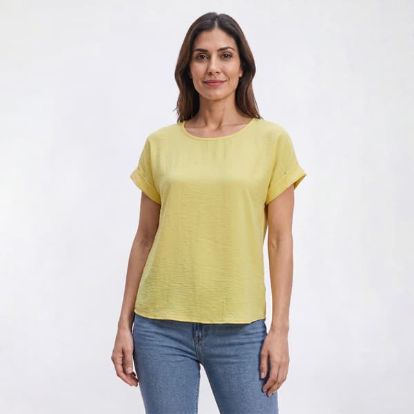 Womens Ninety Clothing Short Sleeve Airflow Round Neck Tee - image 