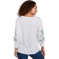 Womens Ruby Rd. Paradise Cove Solid Embroidered Blouse - image 2