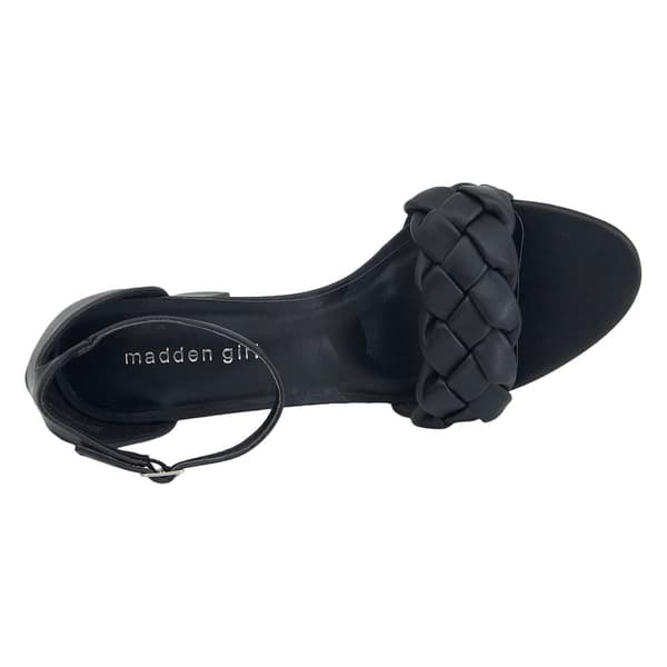 Womens Madden Girl Barbi Block Heel Slingback Sandals- Black