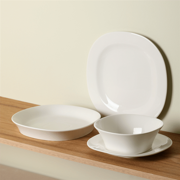 Stone Lain Quadro 4pc. Dinner Plate Porcelain Set