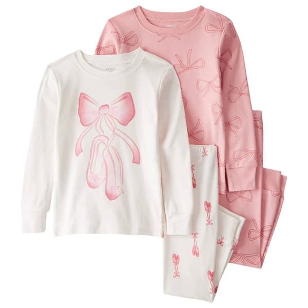 Baby Girl &#40;12-24M&#41; Carter''s&#40;R&#41; 4pc. Ballerina Bows Pajama Set - image 