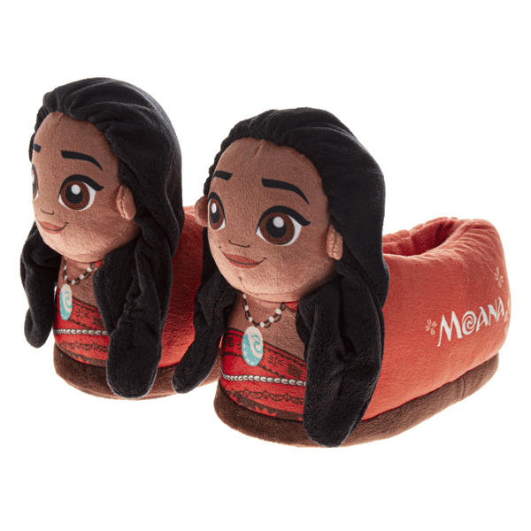 Toddler Girls Disney™ Soft Moana Plush Character Slippers - image 
