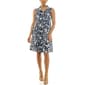Womens Nina Leonard Sleeveless Floral Crepe Polo Dress - image 1