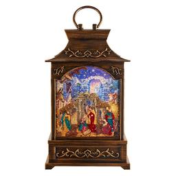 Kurt Adler 11in. Warm White LED Lighted Nativity Lantern