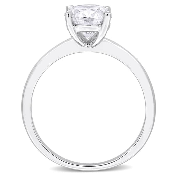 Sterling Silver 2ctw. White Moissanite Engagement Ring