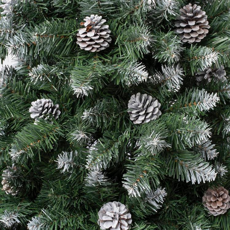 National Tree 7.5ft Oakley Hills Snow Christmas Tree w/ Pinecones
