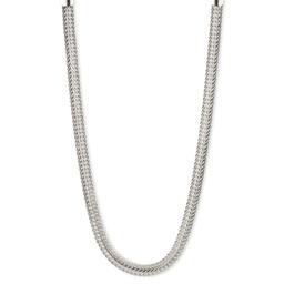 Anne Klein Silver-Tone Flat Chain Collar Necklace