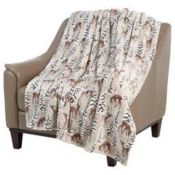 Mountain Ridge(R) Winter Deer Plush Sherpa Throw