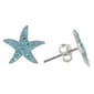 Pave Crystal & Sterling Silver Starfish Stud - image 1