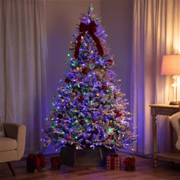 Northlight Real Touch™ 6ft. Pre-Lit Flocked Pine Christmas Tree
