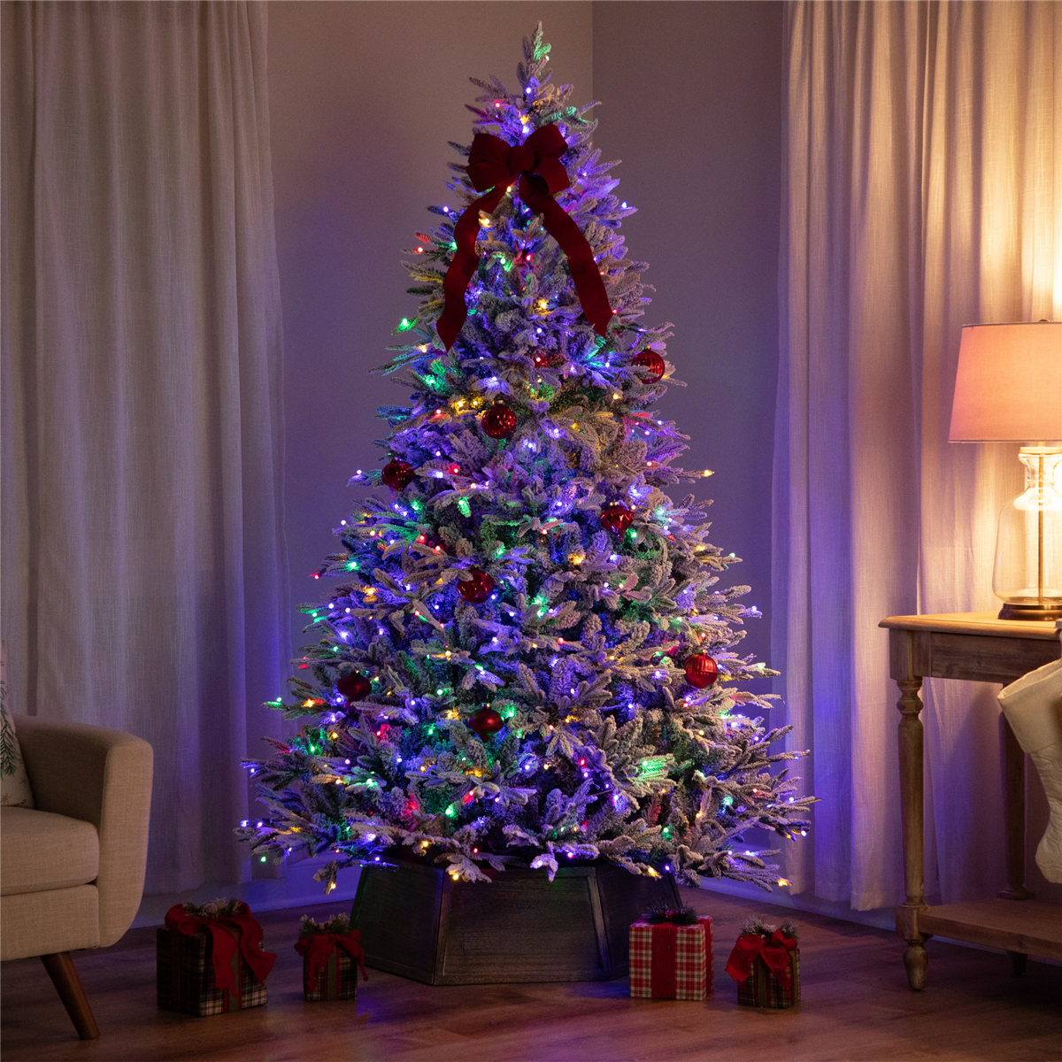 Northlight Real Touch™ 6ft. Pre-Lit Flocked Pine Christmas Tree