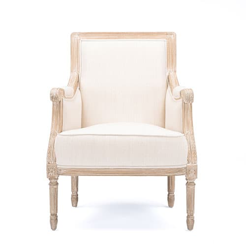 Baxton Studio Chavanon Linen Traditional French Accent Chair